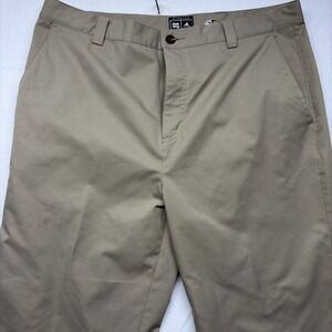 Adidas Pants Mens 36x30 Beige Straight Leg Stretch Lightweight Performance Golf